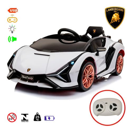 Mini Carro Elétrico 6v Infantil Lamborghini Sián Branco Voltagem Do Carregador 380v