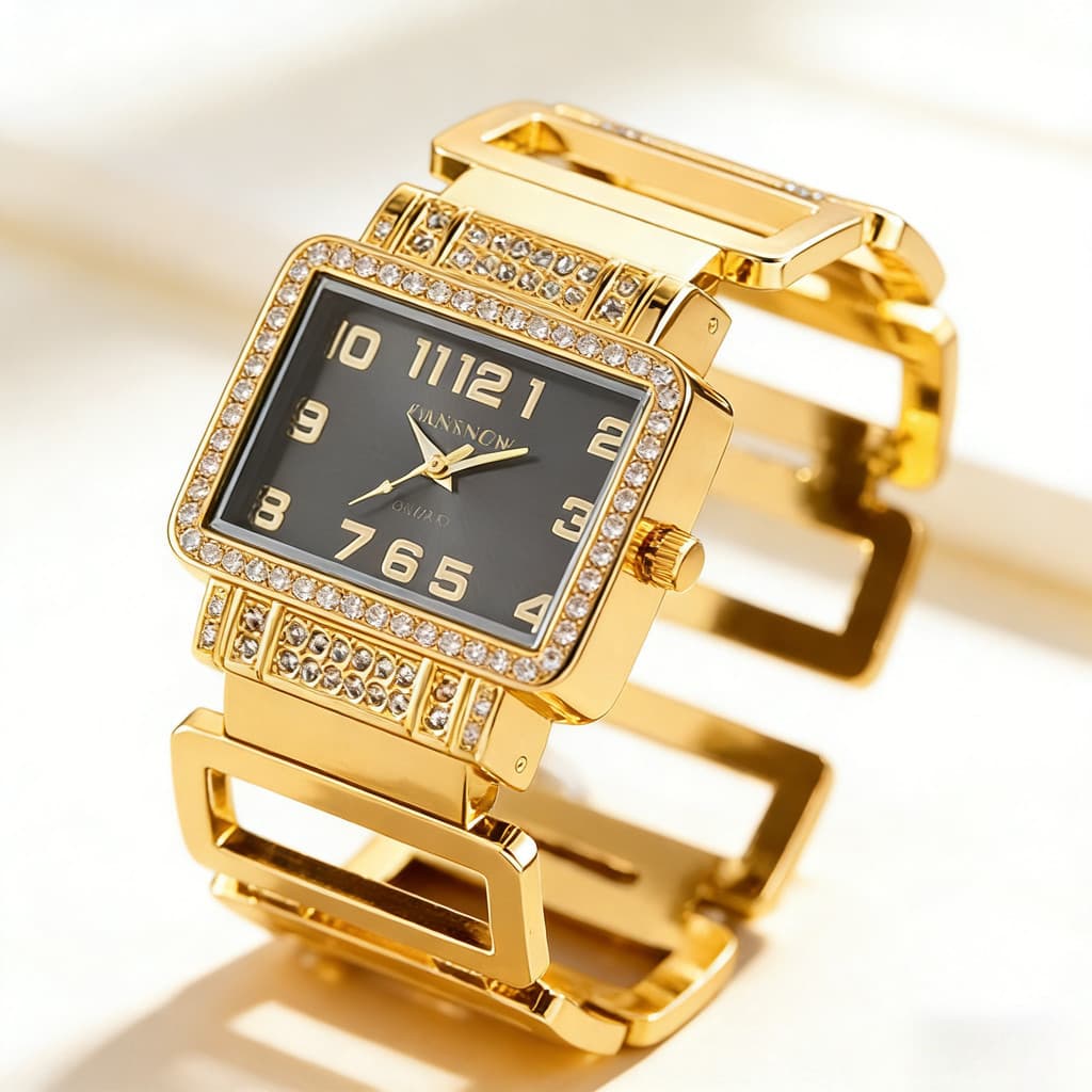 Estilo Punk Y2 moda senhoras relógio de quartzo ouro prata relógio requintado único pulseira relógio retangular Dial rel