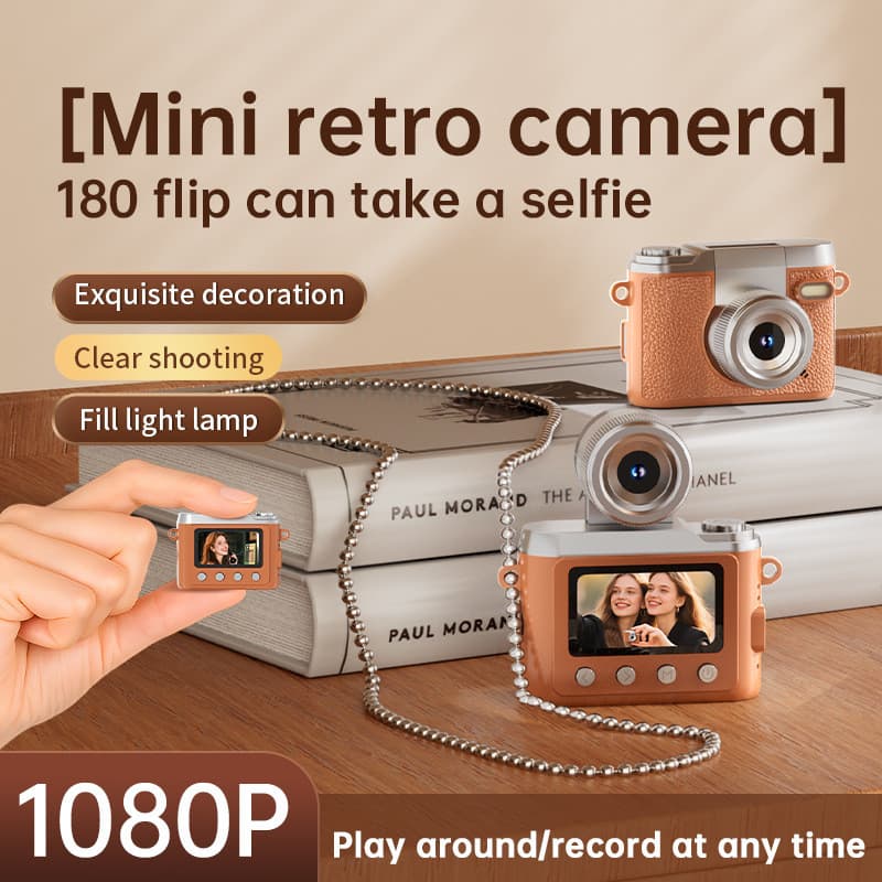 Mini câmera digital para crianças, presente, câmera CCD retro HD para selfies BELG