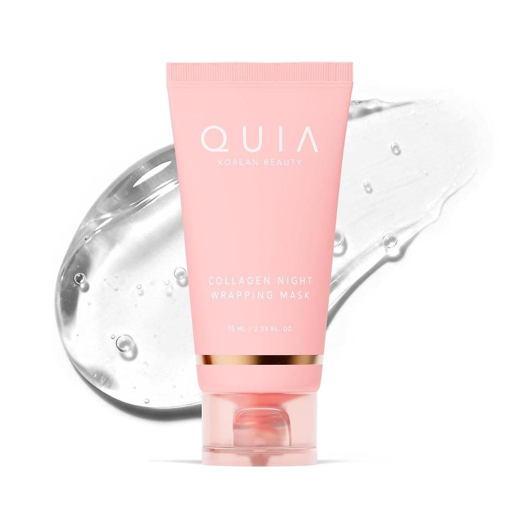 Máscara Facial de Colágeno QUIA 75ml - Aparência 92% Mais Firme - Peeling Noturno para Pele de Vidro - Cuidados com a Pe