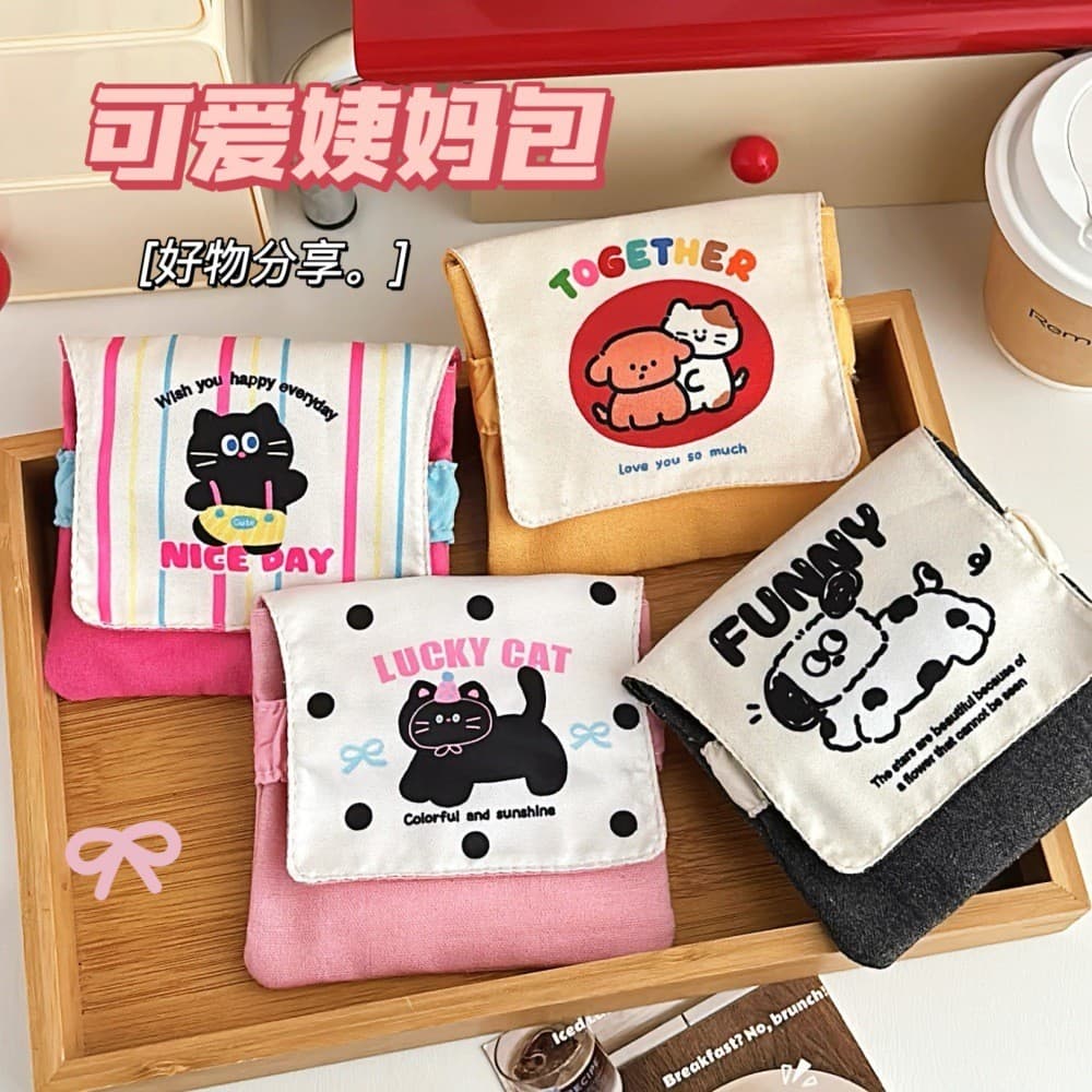 Presentes de eventos Tengyi novo estilo bonito dos desenhos animados bonito animal de estimação tia saco menina coração