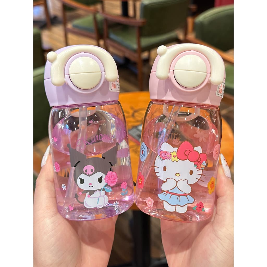 Sanrio copo de água infantil HelloKitty Kuromi menina estudante copo de plástico especial Mini copo portátil