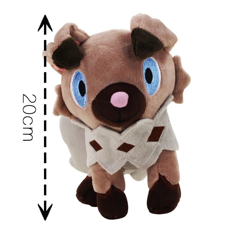 Brinquedo de pelúcia fofo de 20cm do anime Pokémon Rocky Rufu, brinquedo de role-playing de personagem animal, presente