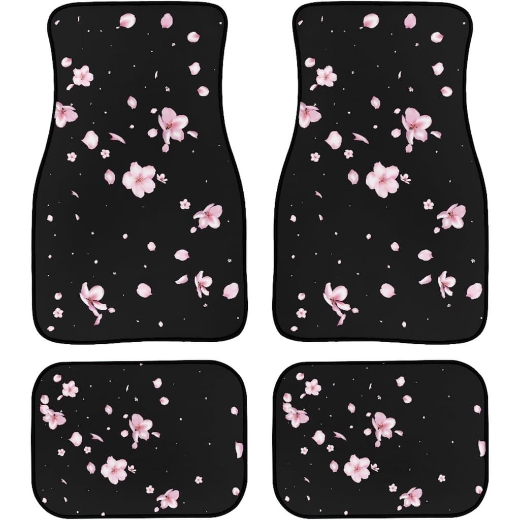 Tapetes universais para pés de carro em flor de cerejeira rosa, usando Design requintado de flor voadora em estilo japon