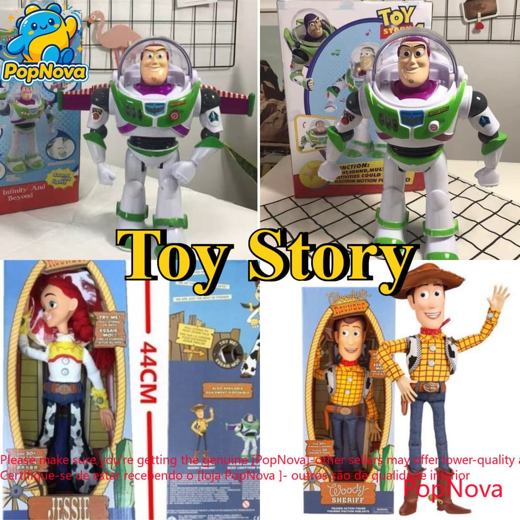 Brinquedos Infantis Buzz Lightyear Voz Andando Brinquedo História Jessie Woody Boneca Estatuetas De Ação Crianças Presen