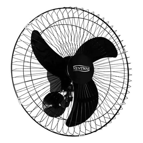 Ventilador Parede 60 Cm Turbo 200w Forte Potente Silencioso 50 Cm Preto 127/220v Prata Plástico