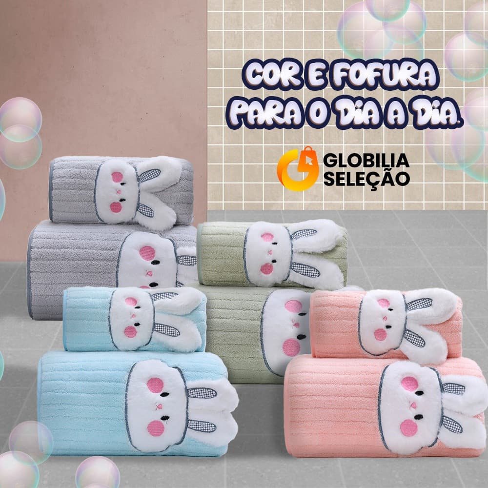 KIT 2 Toalhas - Banho e Rosto Grande Macia Toalha de Banho Grande e Grossa Jogo de Toalha de Banho 140 x 70cm