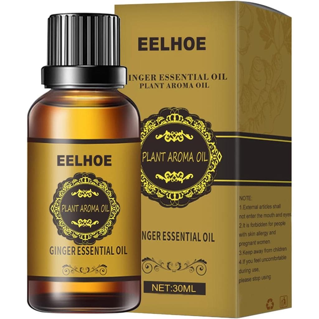 Novidade: Óleo de Gengibre para Drenagem Abdominal 30ML, Promove a Circulação Sanguínea, Metabolismo e Drenagem Linfátic