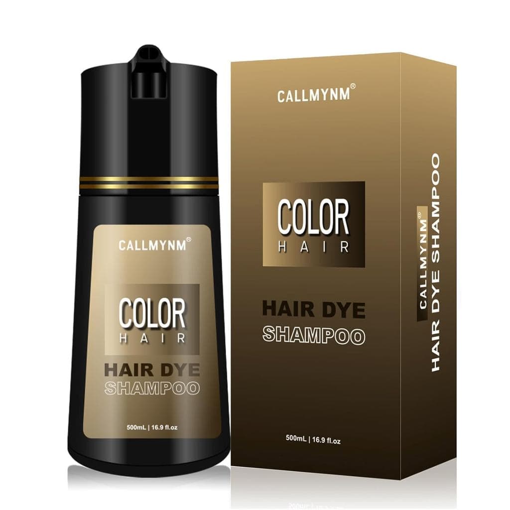 Shampoo Tintura para Cabelos Brancos Callmynm, 3 em 1, Cor Natural e Duradoura, Tintura Instantânea Mágica, Champu Para