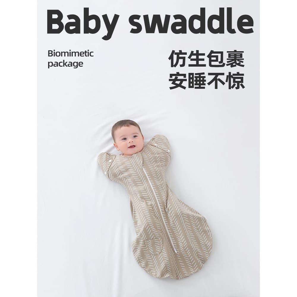 Bebê anti-susto saco de dormir verão outono estilo fino recém-nascido Swaddle anti-susto bebê dormir algodão orgânico en