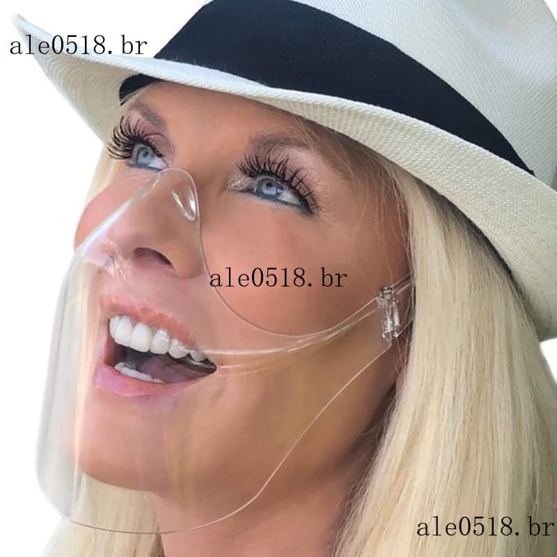 Máscara Protetora Facial Anti-Embaçamento De Espuma Transparente À Prova De Respingos