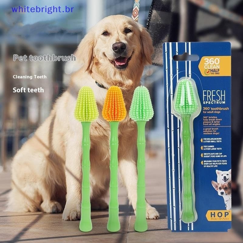 Pet 360 ° Escova De Dentes Para Cães E Gatos , Limpeza Oral Universal , Prevenção De Cálculo , Silicone Macio , Suprimen