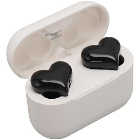 JectsearbudssHeartShaped, Fones de Ouvido Bluetooth HiFi Estéreo com Estojo de Carregamento, Fones de Ouvido Intra-auric