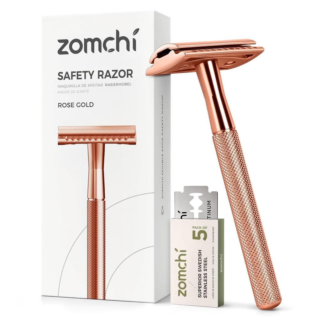 Lâminas de segurança ZOMCHI para homens e mulheres, equipadas com 5 lâminas de segurança de dupla face, lâminas de dupla