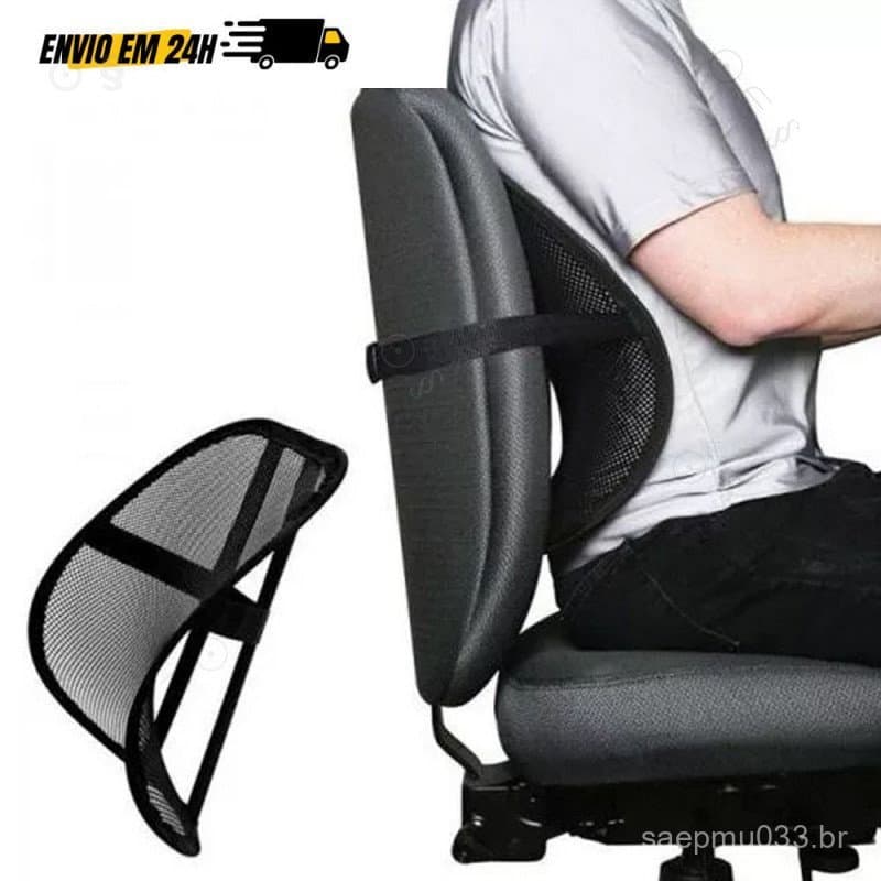 Suporte Lombar Ergonômico para Cadeira, Banco, Carro