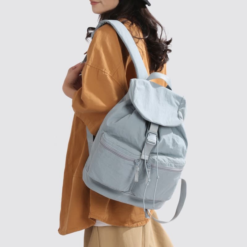 Estilo esportivo simples mochila de náilon senhoras moda novo estilo à prova dwaterproof água Multi-bolso estudante univ