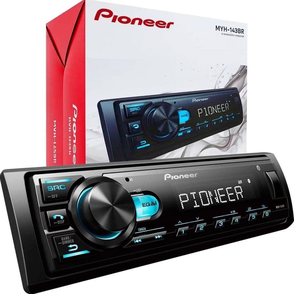 Radio Pioneer Mp3 Player MVH145BR  Automotivo Bluetooth USB FM Som Universal Completo