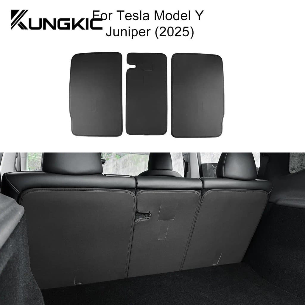 Couro Do Plutônio Para Tesla Novo Modelo Y Juniper 2025 2026-Up Assento Traseiro Volta Protetor Almofada Guarnição Estei