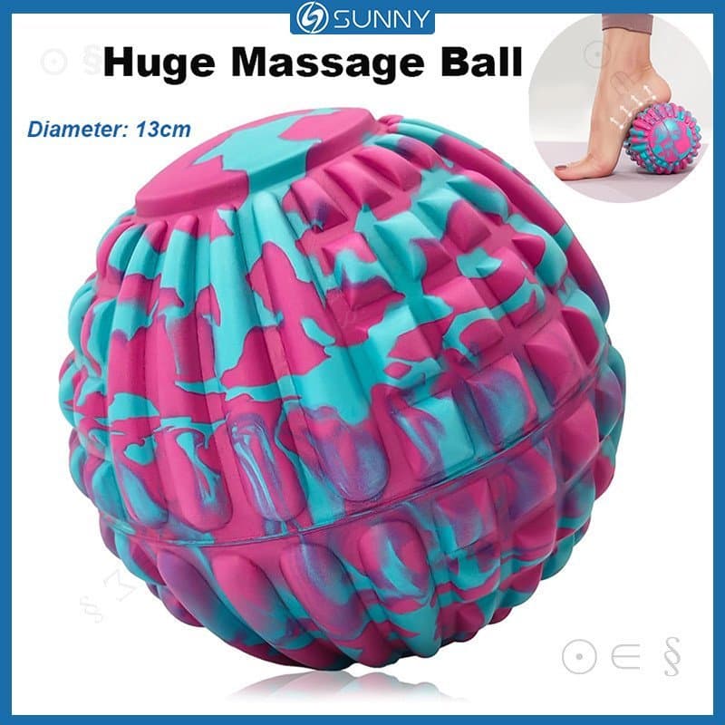 Bola de Massagem Grande SunnyFit em EVA, Cores Fantásticas, Alívio da Dor Muscular, Massagem Profunda para Costas, Pés,