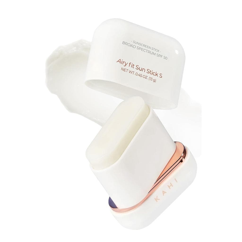 KAHI Airy Fit Sun Stick S - Protetor Solar Facial em Bastão de Amplo Espectro com FPS 50+ e Tripla Função - À Prova D'Ág