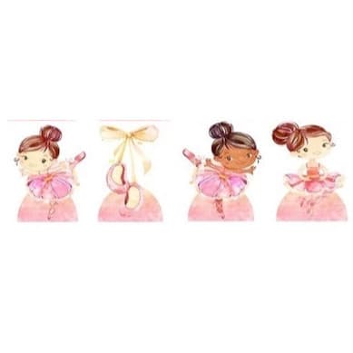 Bailarina Kit Com 4 Displays de Mesa 20 cm Decoração Festa