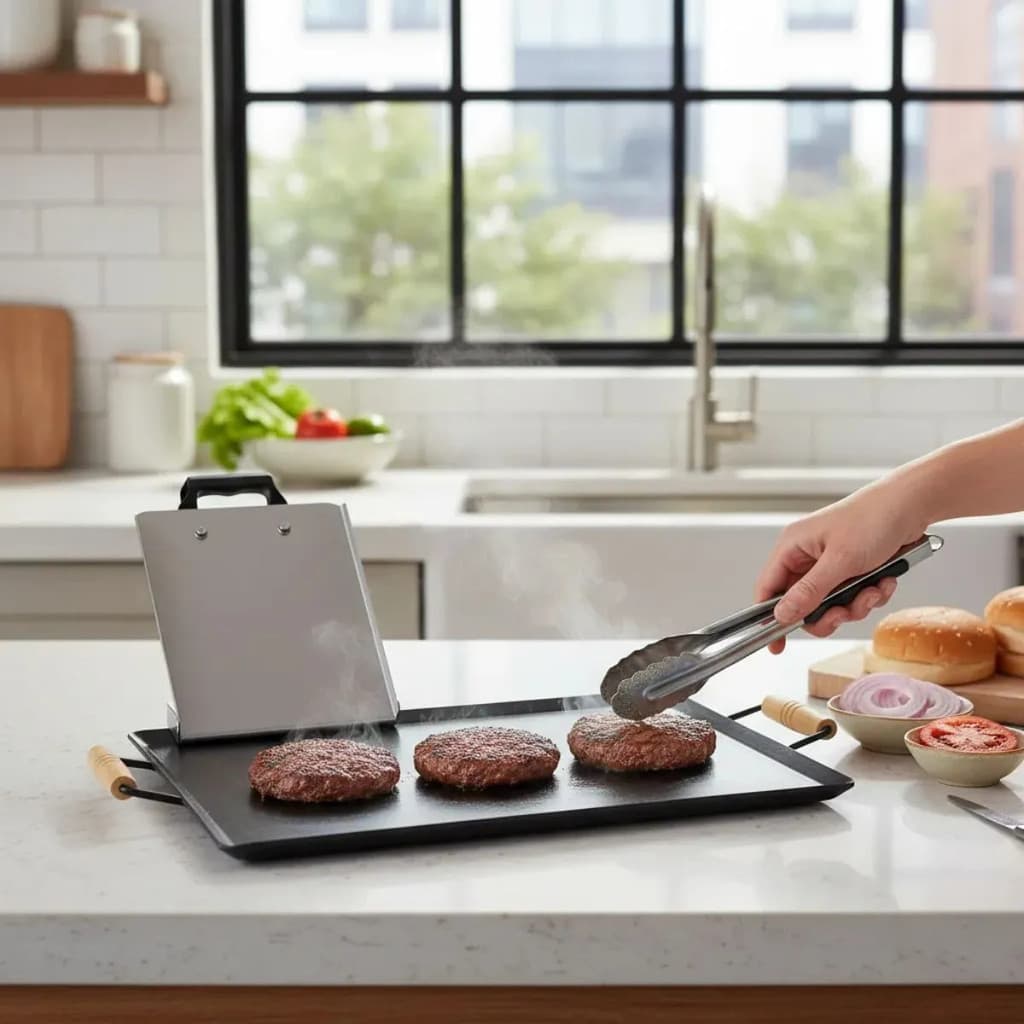Bifeteira Chapa Hamburguer Lanche Fogão Churrasqueira 60x30 Porções