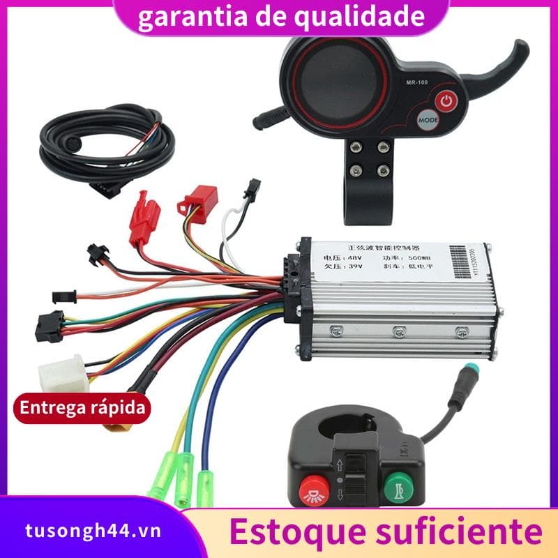 48V 500W Controlador MR-100 Display LCD Medidor Painel + Botão Interruptor Para Scooter Elétrico Peças De Reposição jima