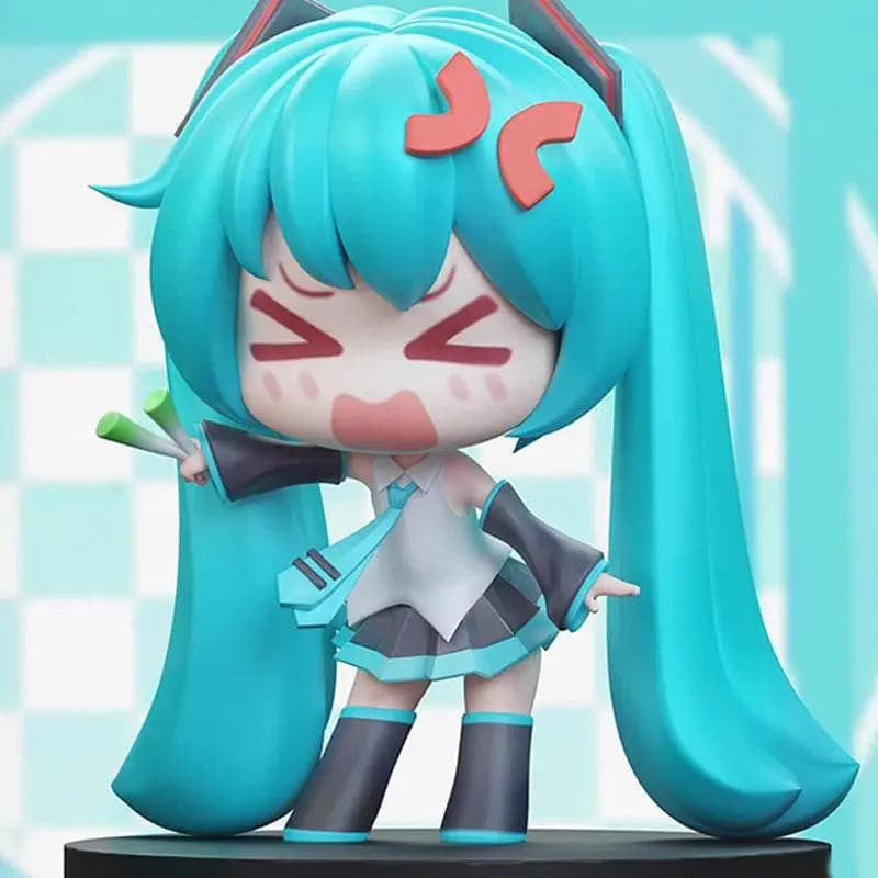 Hatsune Miku Anime Figura Q Versão Gk Estátua Cebola Verde 2Nd Pvc Ornamento De Mesa Presente Colecionável Para Colecion