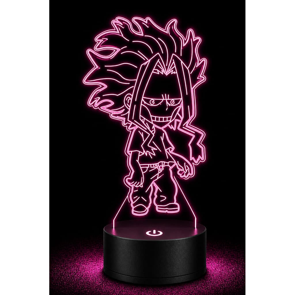 Luminária 3D All Might Chibi Presente Criativo Anime