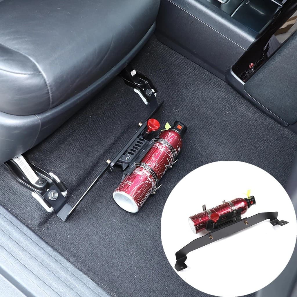 Aço Carbono Preto Assento De Carro Ajustável Extintor De Incêndio Suporte Para Toyota Land Cruiser Prado FJ150 150 2010-