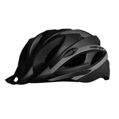 Capacete Ciclismo High One Win Com Led Preto e Cinza Tamanho M