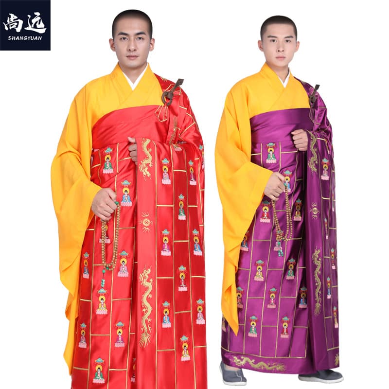 Shangyuan roupas de ancestrais de seda Artificial, roupas de mil buda, roupas de mil flores, roupas de mil dragão dourad