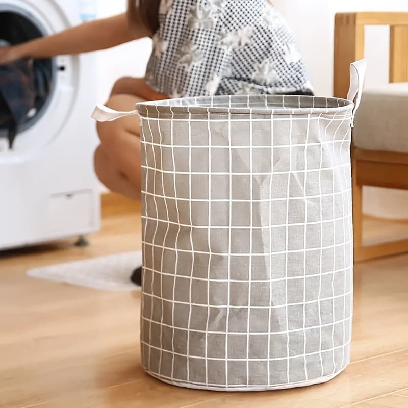 Cesto de Lavanderia Dobrável Impermeável de 1 Peça - Caixa de Armazenamento de Brinquedos para Banheiro e Organização