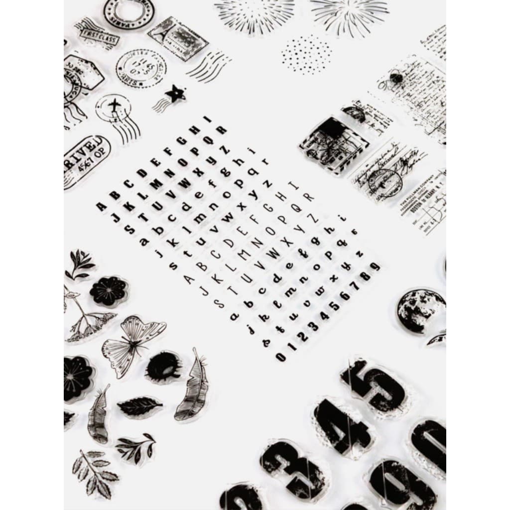 Selo de Silicone transparente transparente, letras maiúsculas e minúsculas em inglês, faça você mesmo, artesanal, pode s