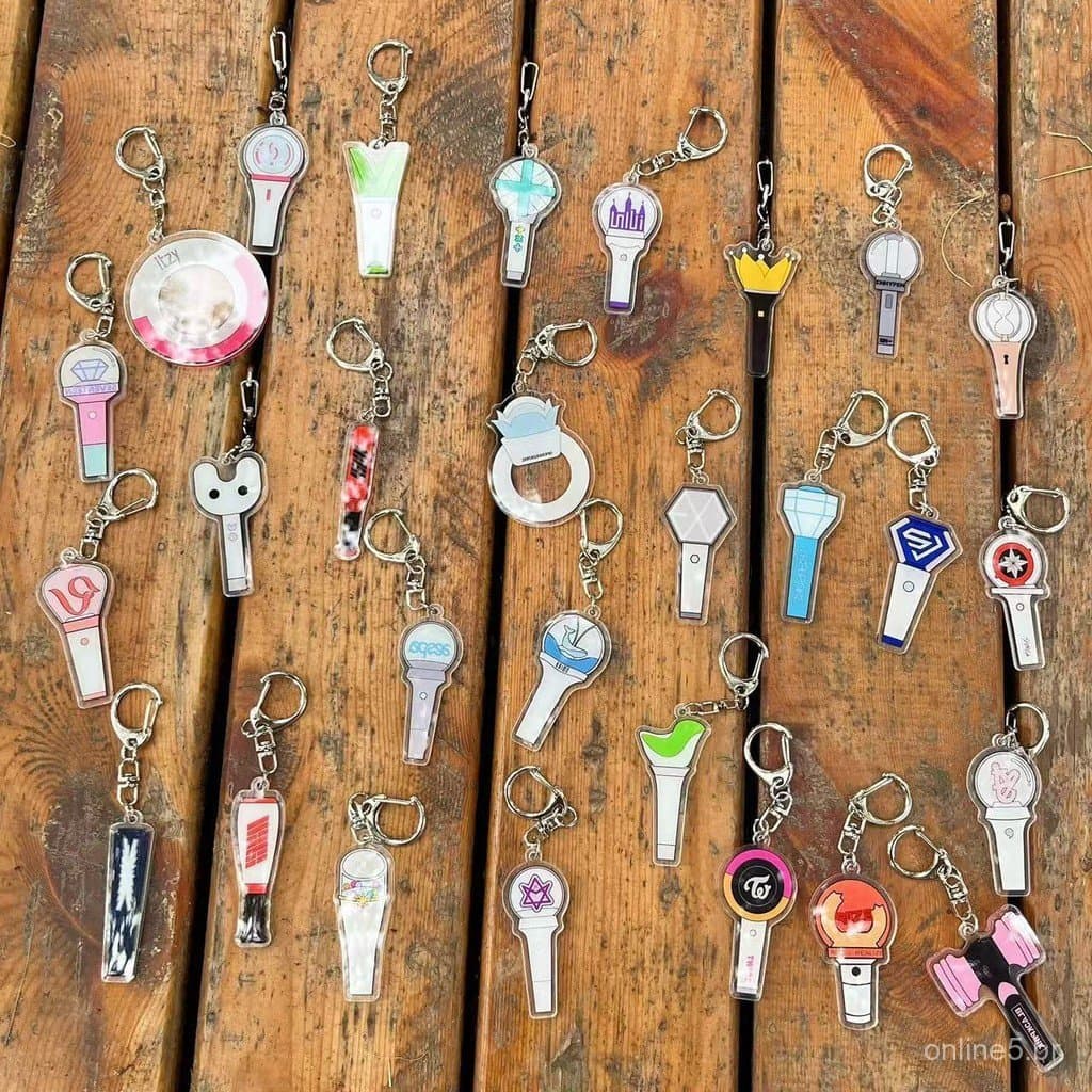 Idol Straykids BABYMONSTER Dezessete TXT Acrílico Lightstick Charme Chaveiros