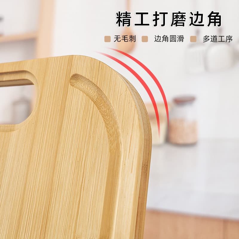 Tábua de corte de bambu Tábua de corte com alça interna doméstica com pia Tábua de corte de cozinha artesanal de bambu T