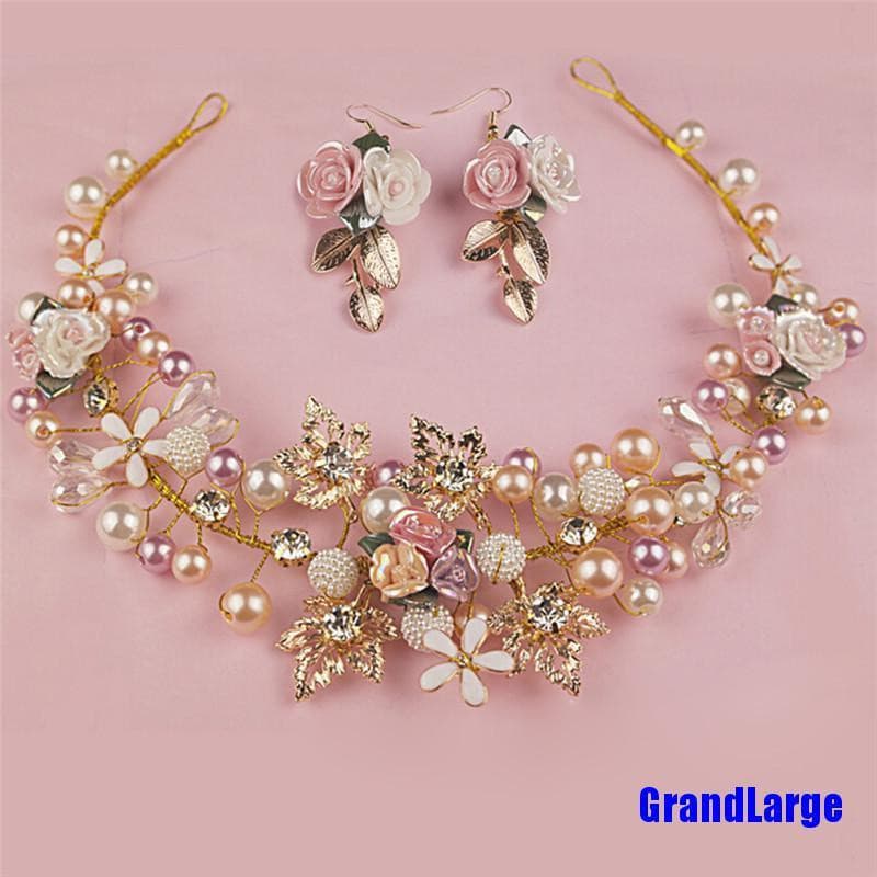 Pearl Flower Crystal Rhinestone Faixa De Cabelo De Noiva Clip 6F1H 8SSY