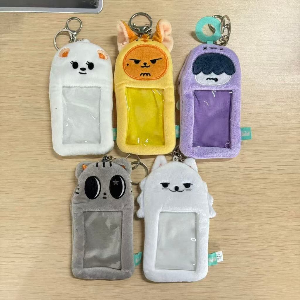 Novo Porta-Cartões Estilo Desenho Animado, Chaveiro de Pelúcia, Porta-Cartão de Identificação, Porta-Cartões de Pelúcia
