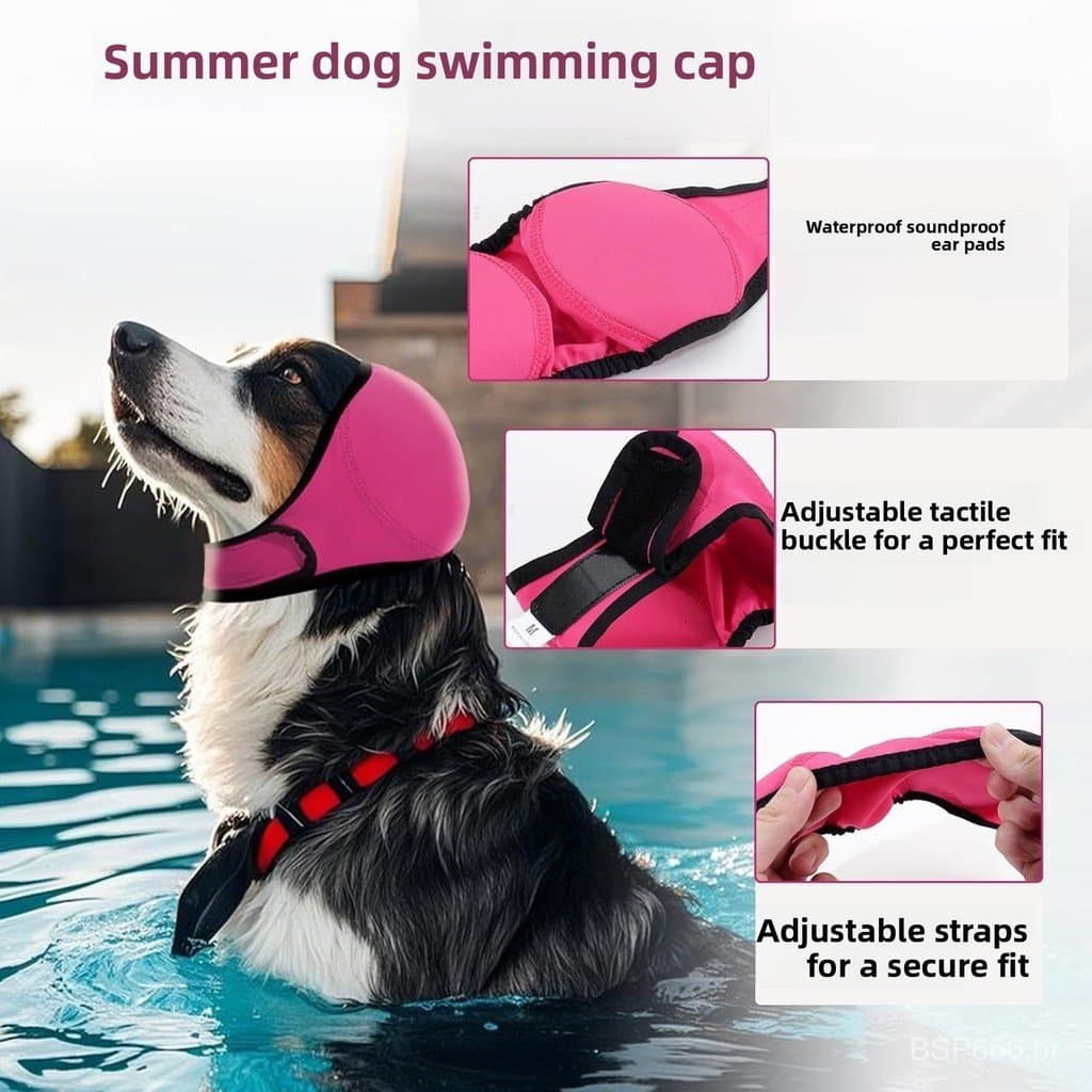 Protetores De Orelha Para Cães Com Design Espesso E Ampliado . Chapéu Impermeável Natação De Redução De Ruído Jaqueta Qu