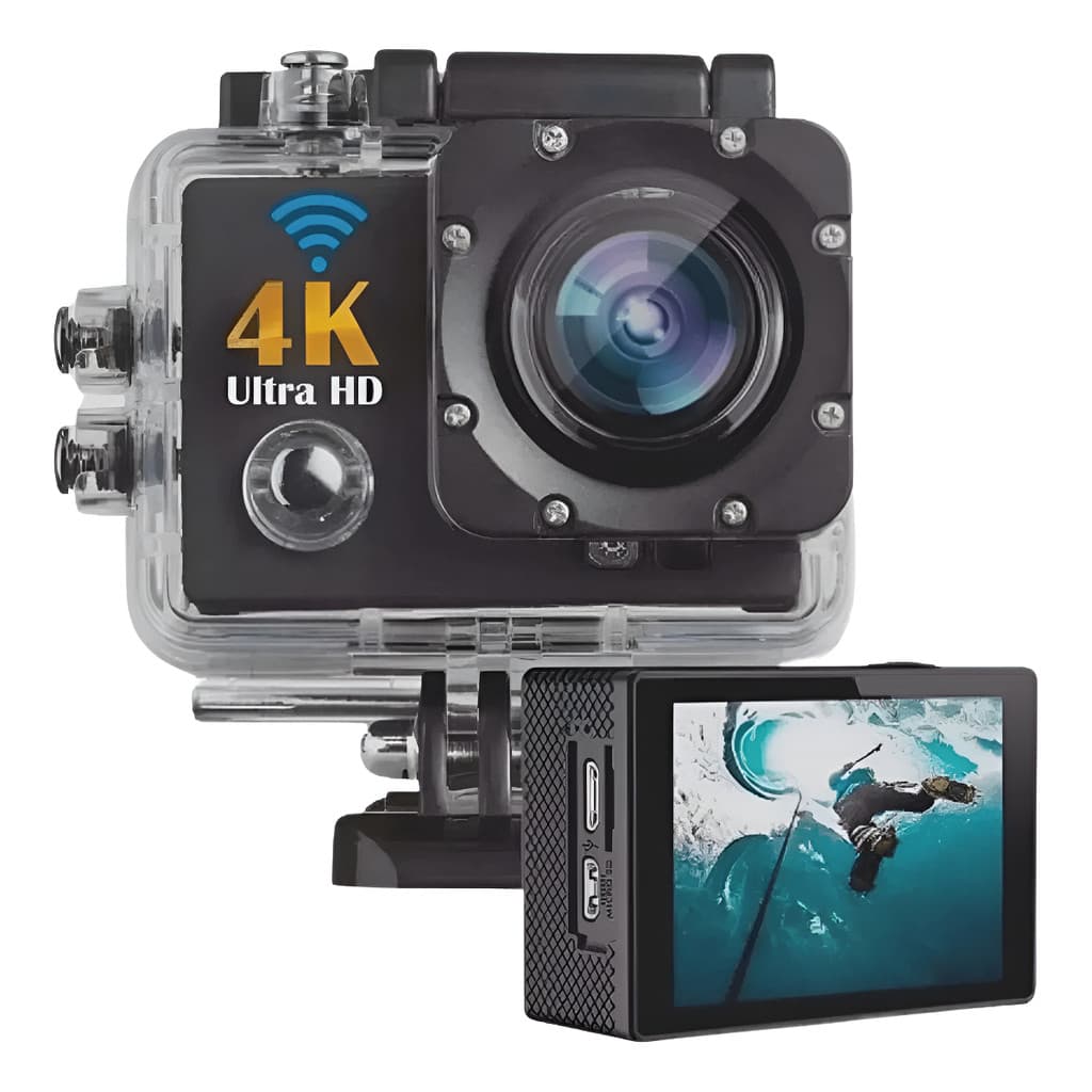 Filmadora Esportiva 4k Wifi Prova Dágua Câmera De Ação
