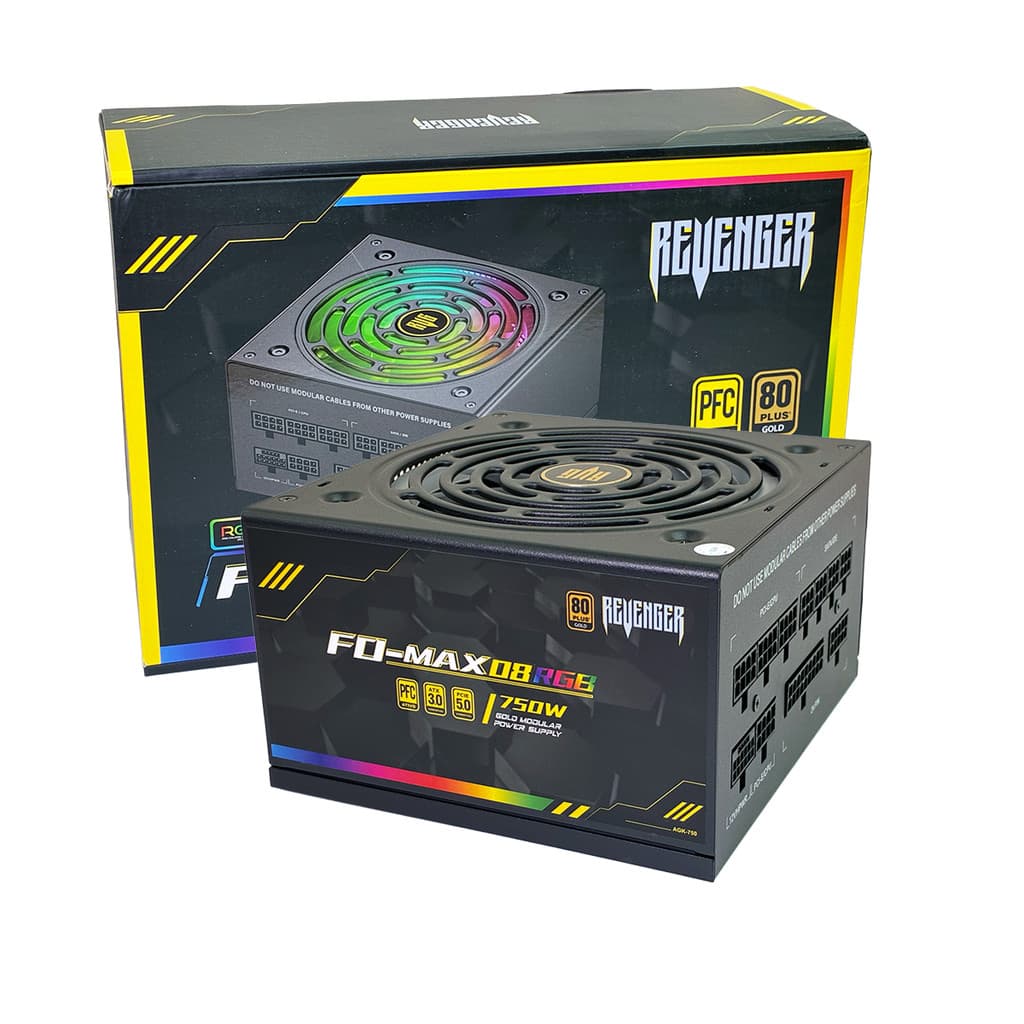 Fonte ATX Modular PC 750W 80 Plus Gold com iluminação RGB