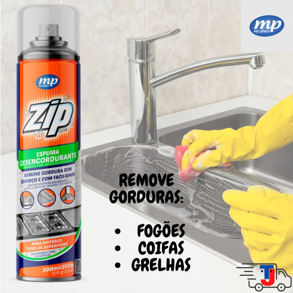 Espuma Desengordurante Spray ZIP 300ml