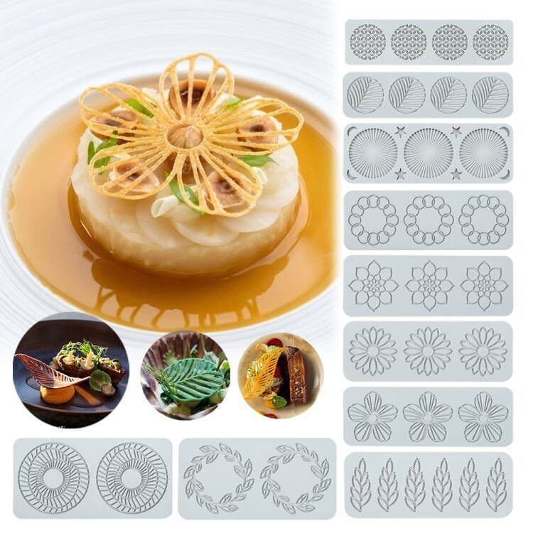 Moldes De Silicone Em Forma De Folha Chocolate Para Bolos Decoração De Gumpaste Véu De Renda De Açúcar