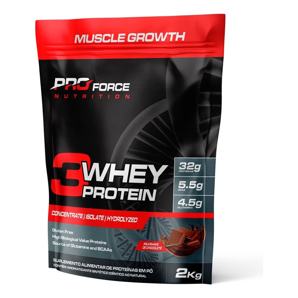 3Whey Protein Com 32g De Proteína 2kg - Pro Force Nutrition