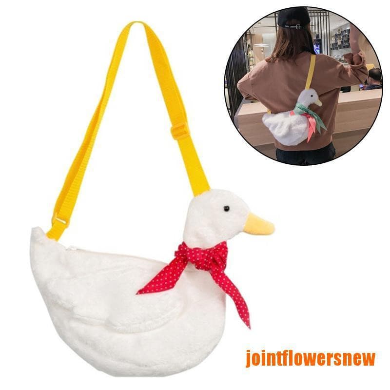 Jfbr Kawaii Lolita Cachecol De Pelúcia Bolsa De Pato Ombro Mulher