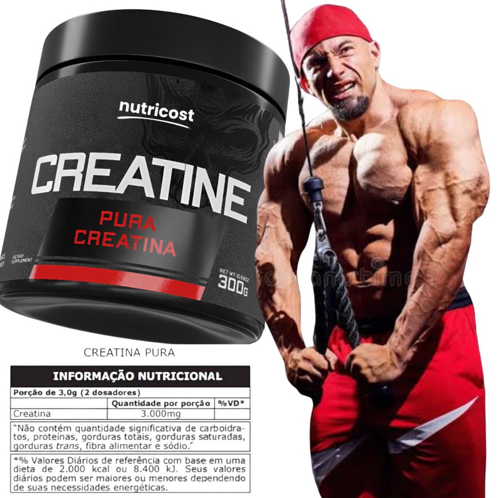 Creatina Monohidratada Pura 300g pronto entrega