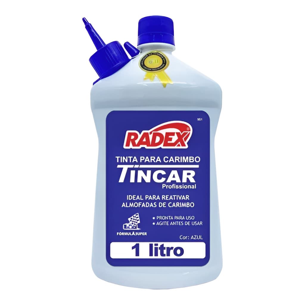 Tinta Para Almofada De Carimbo Recarregável 1 Litro Cada Cor Azul