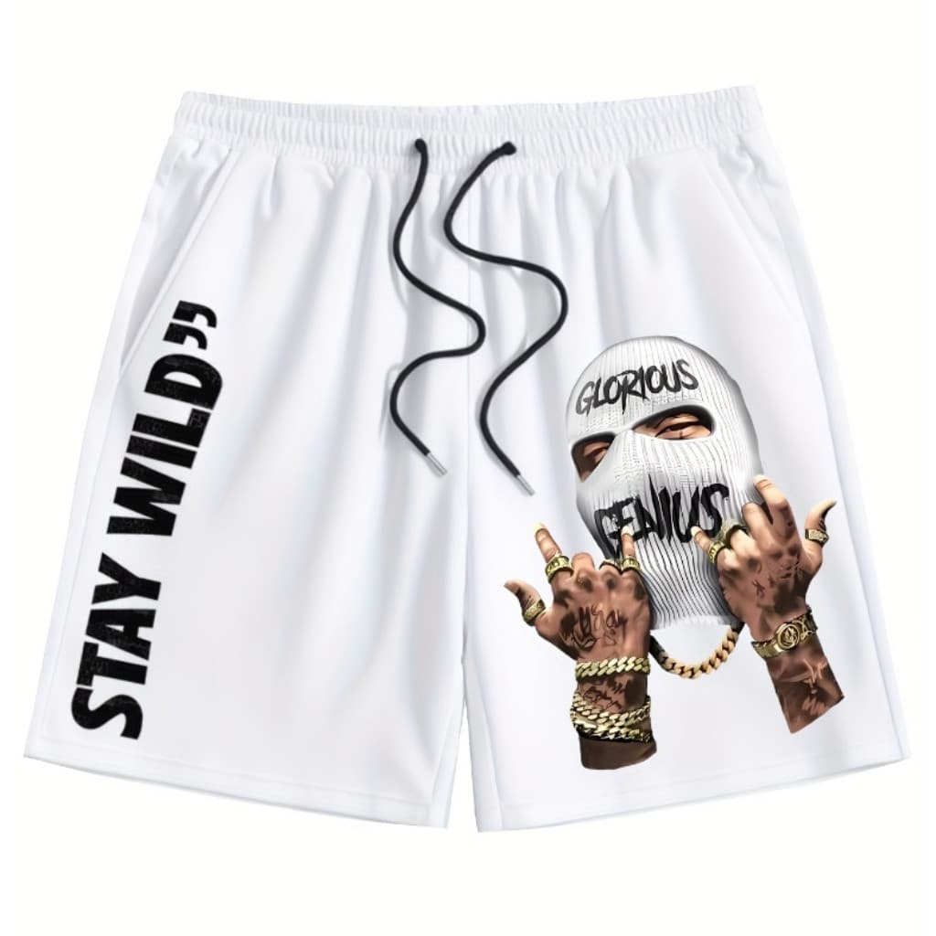 Short Moda Gângster Estilo Rap Hip Hop Tactel Mauricinho Street Lançamento