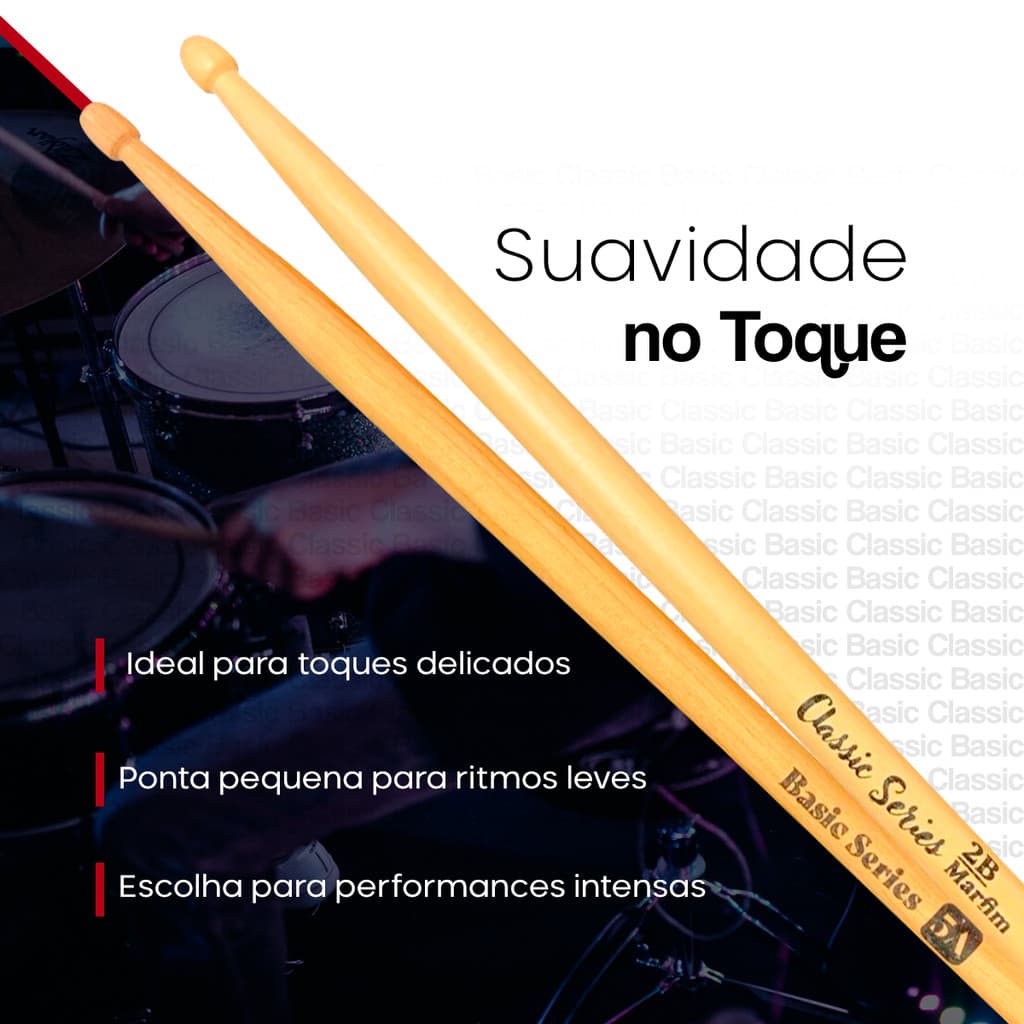 Baquetas para Bateria Basic Series Zaidans