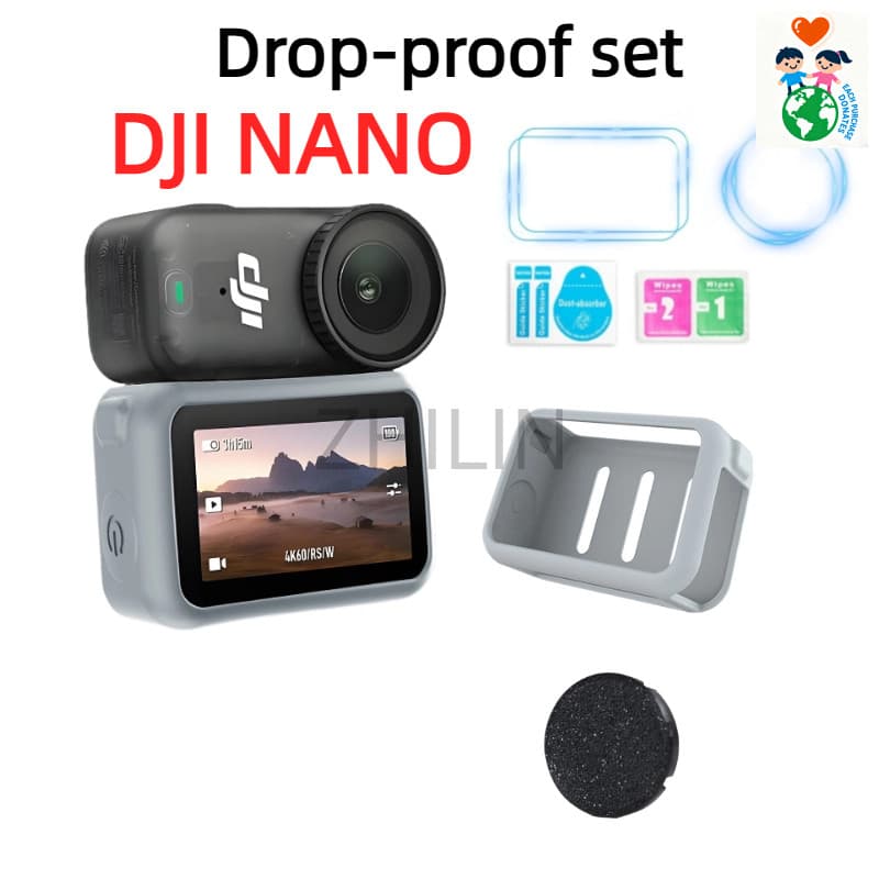 ((EM ESTOQUE) Conjunto resistente a choques Adequado para DJI OSMO Nano Body Capa protetora de Silicone Resistente a cho